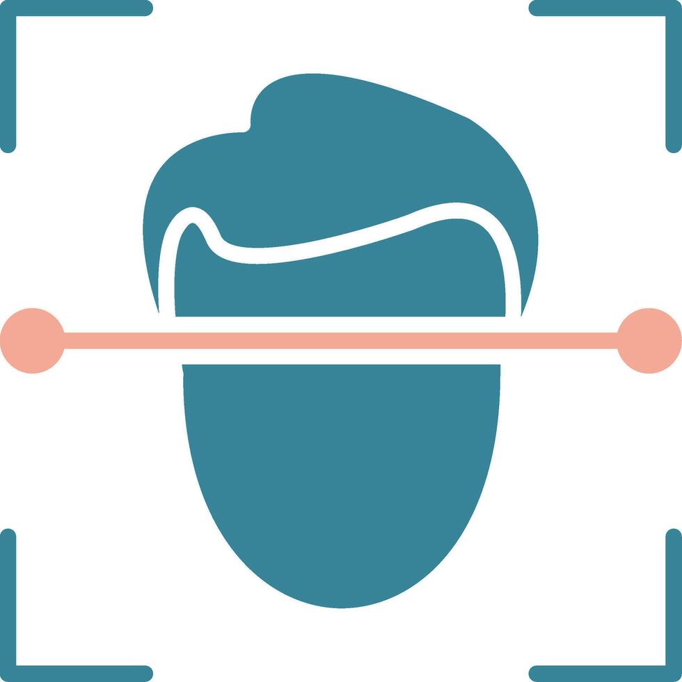 Face Scanner Crystal Core Icon vector