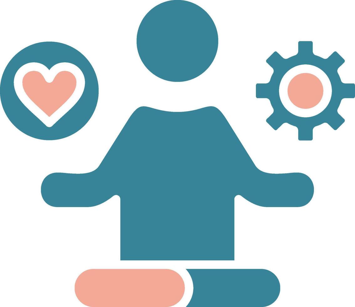Stress Management Streamlined Flat Badge vector