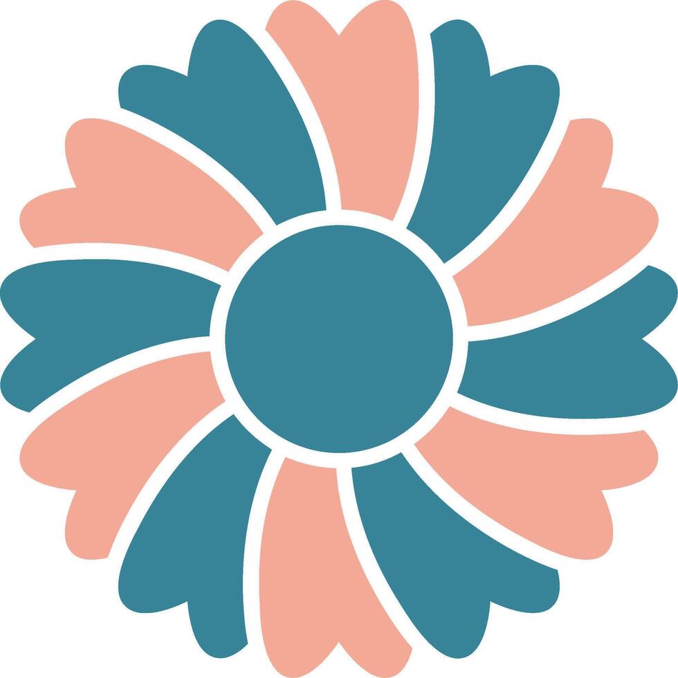 Peony Colorful Web Symbol vector