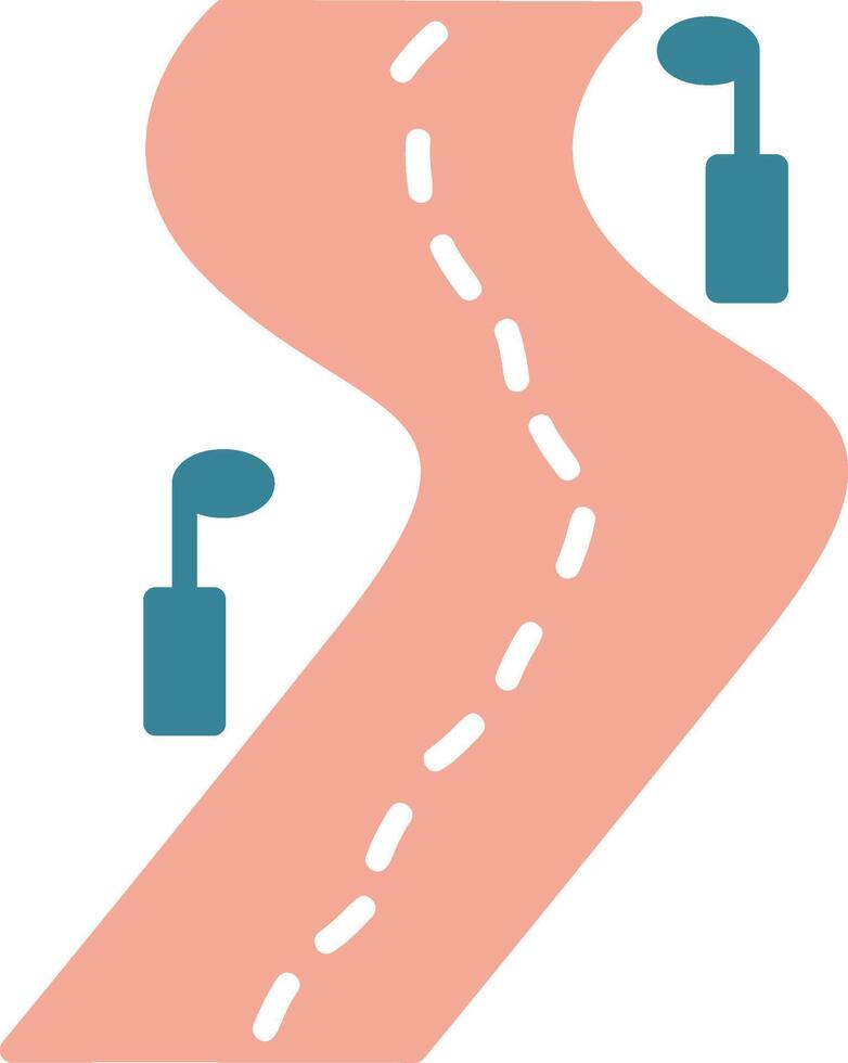 Road Neon Web Symbol vector