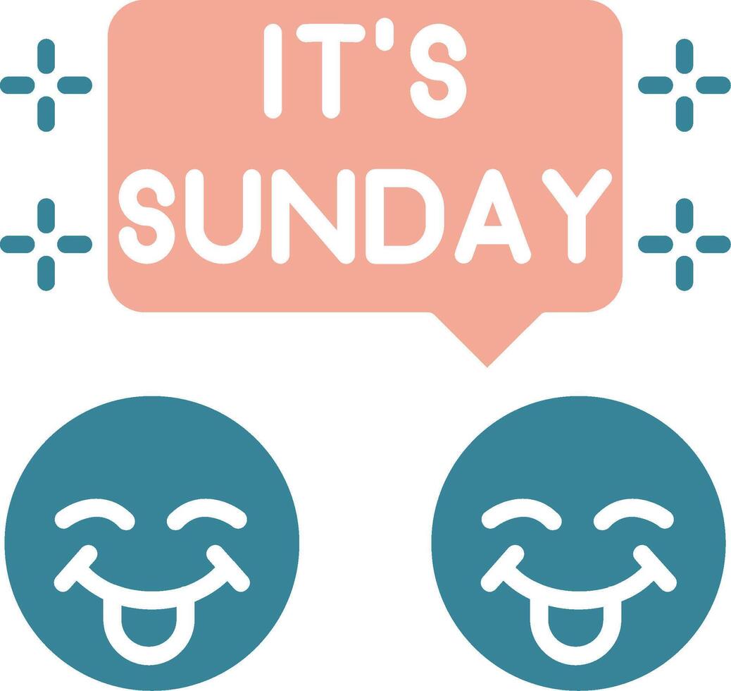 Sunday Neon App Emblem vector