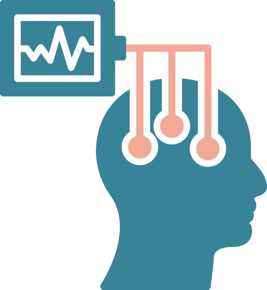 Electroencephalogram Futuristic Core Icon vector