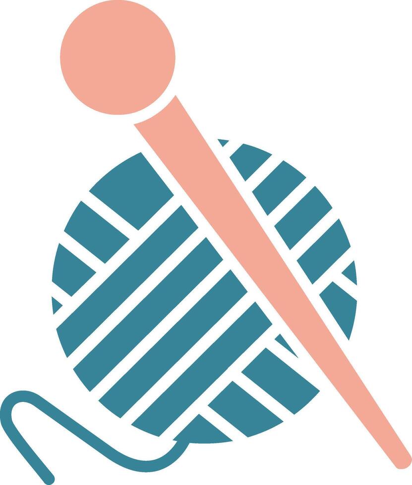 Knitting Tactile Symbol Sketch vector