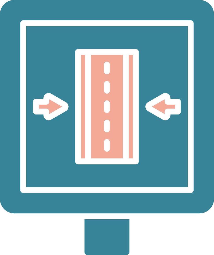Narrow Road Virtual Visual Pattern vector