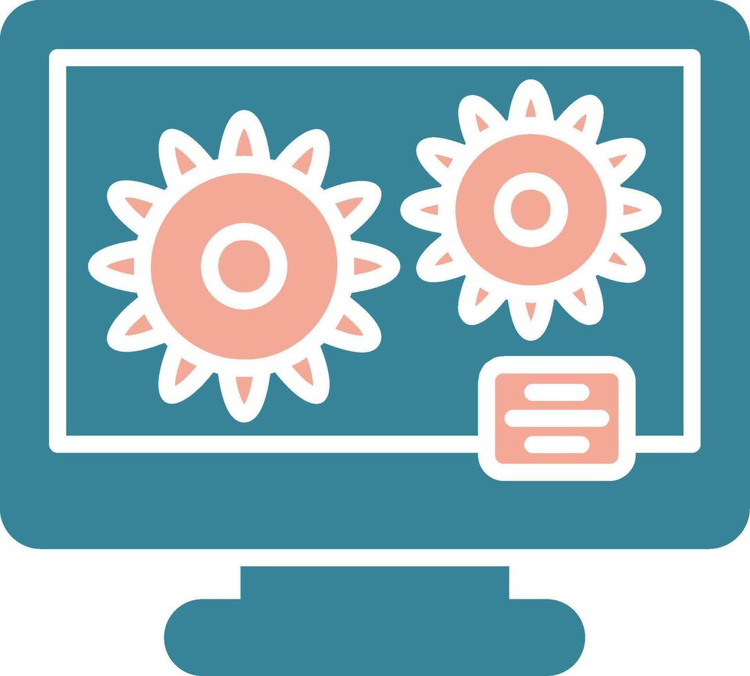 Process Simplified Style Glyph vector