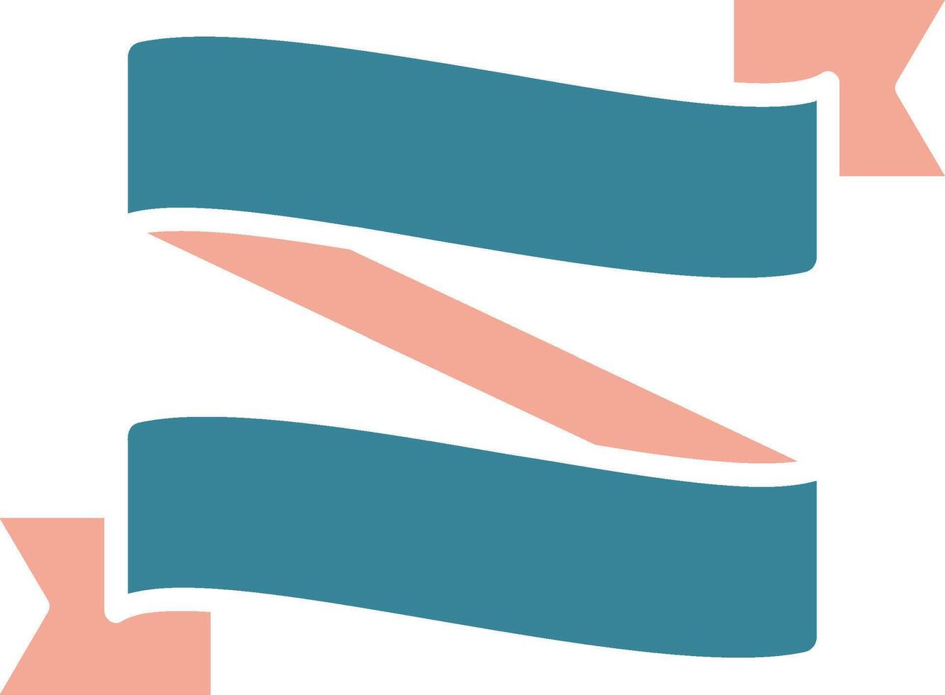 Ribbon Folds Tactile Flat Badge vector