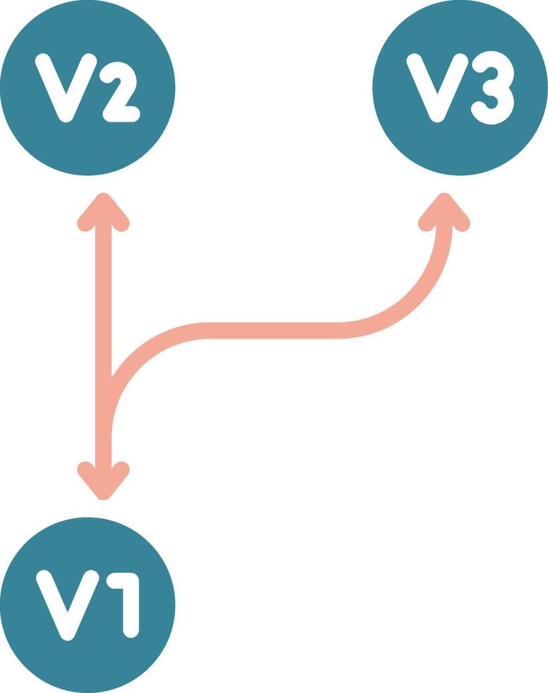 Version Control Tactile Flat Badge vector