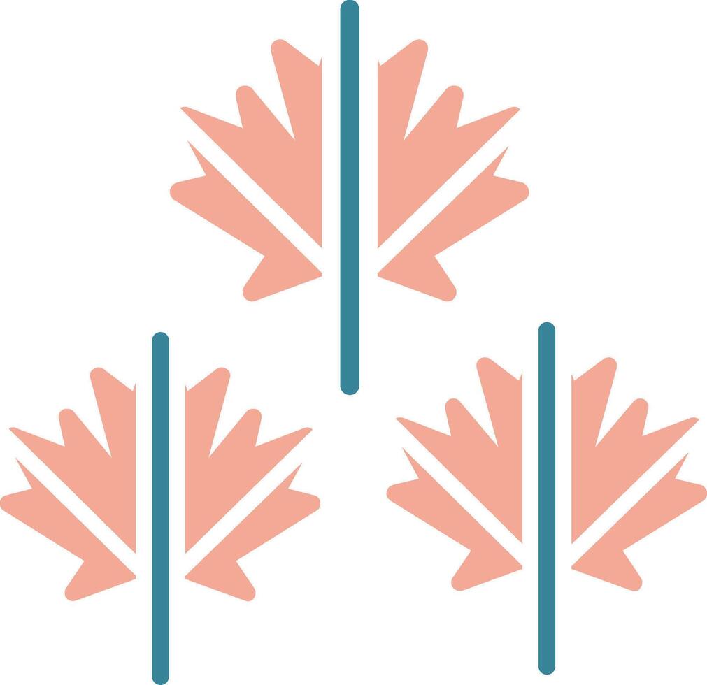 Maple Leaf Colorful Symbol Sketch vector