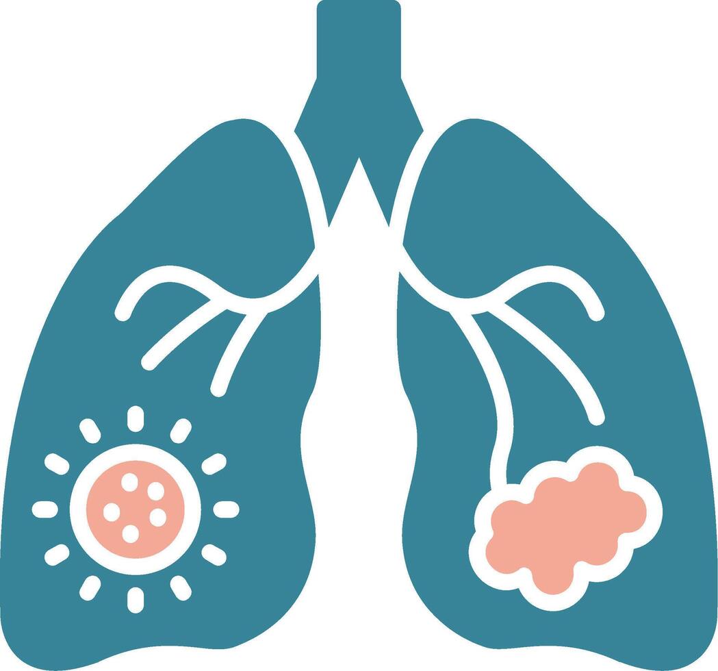 Lung Cancer Crystal Web Symbol vector