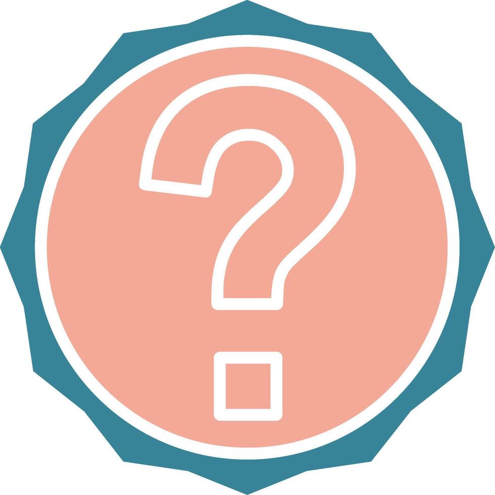 Question Simplified Line Art vector
