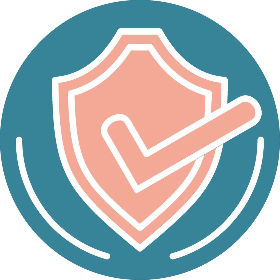 Shield Virtual Line Art vector