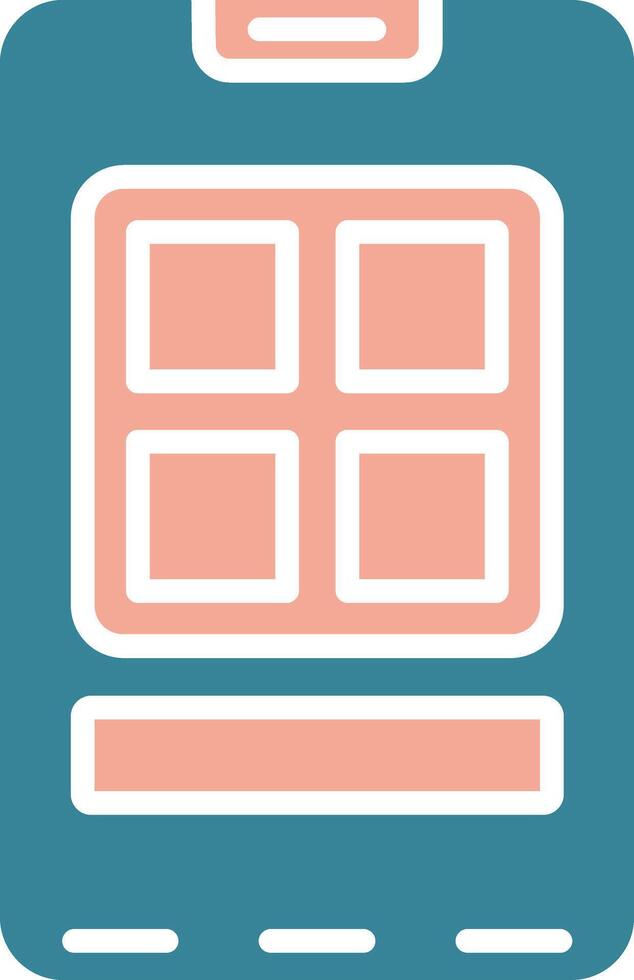 Smartphone Streamlined Flat Badge vector