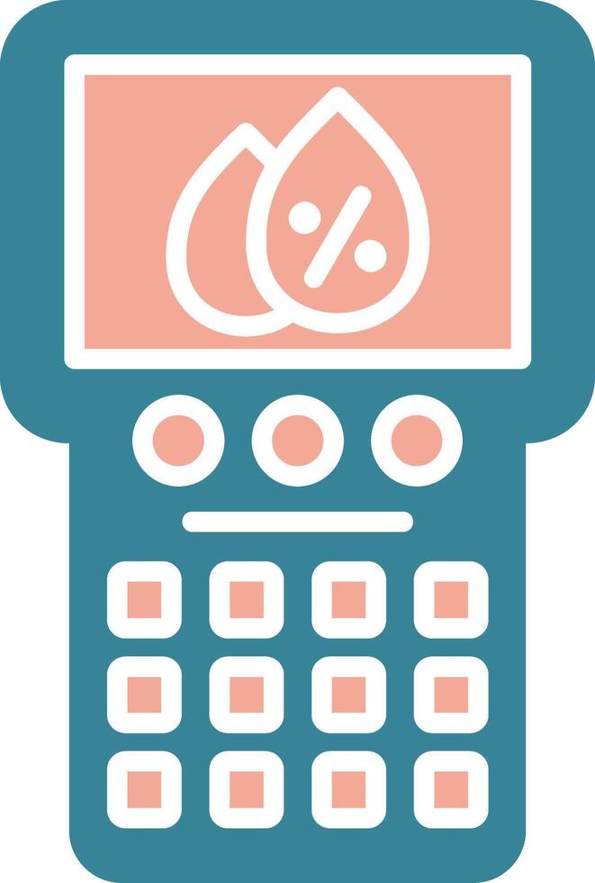 Humidity Sensor Crystal Style Glyph vector