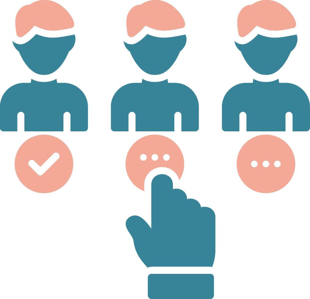 Recruitment Intuitive Icon Fragment vector