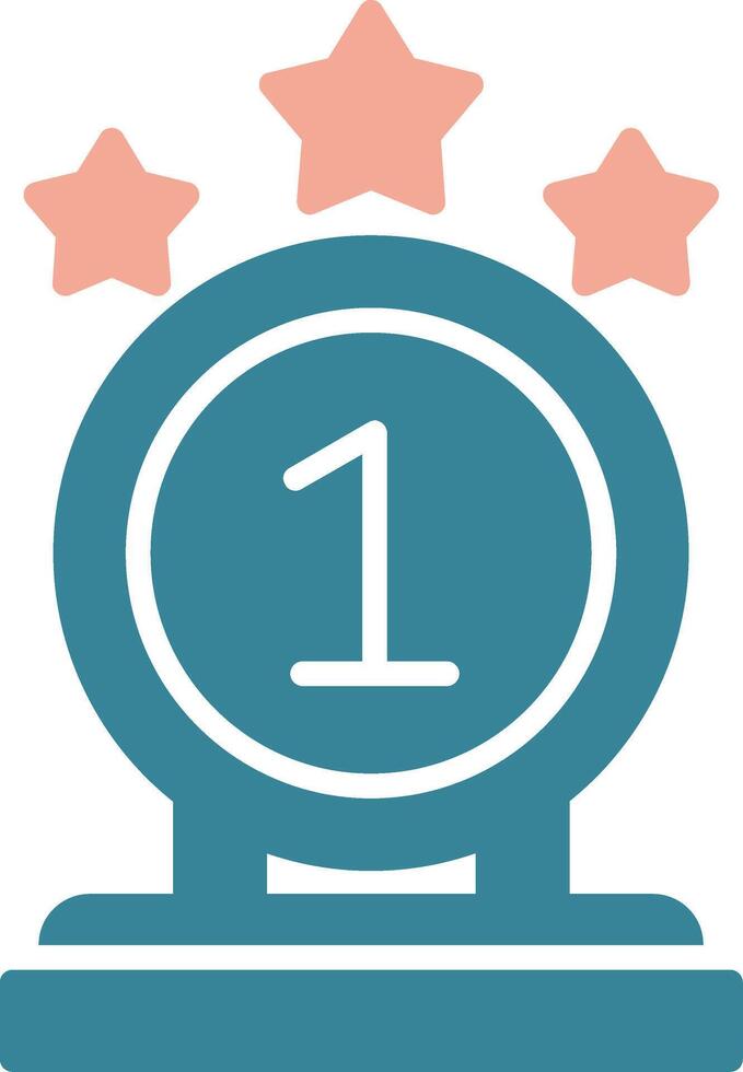First Prize Colorful Core Icon vector