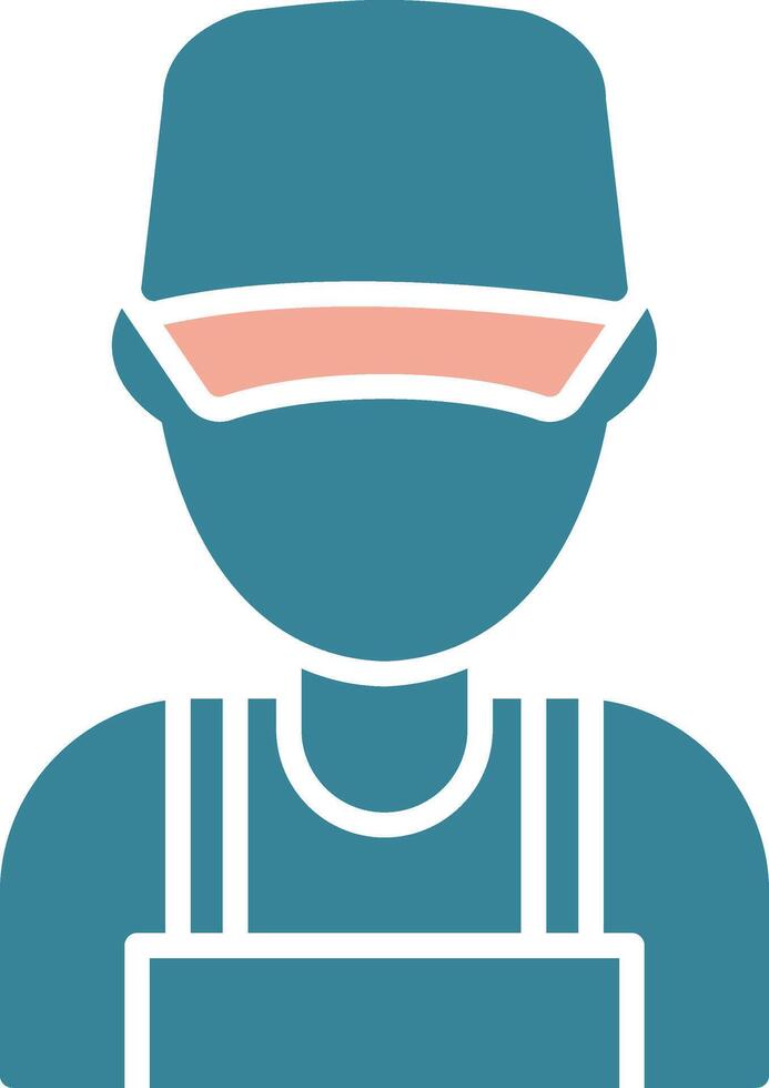 Mechanic Colorful Style Glyph vector