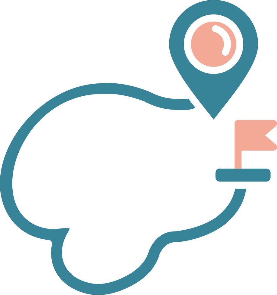 Map Vibrant Core Icon vector