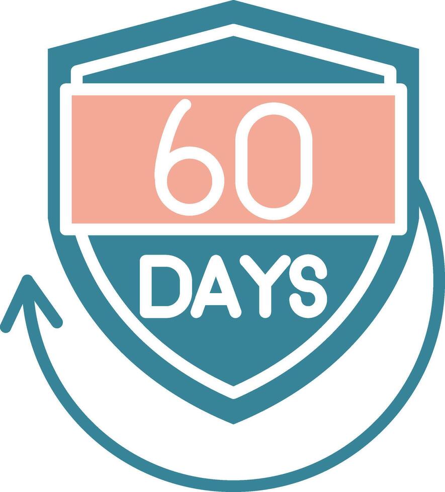 60 Days Colorful Line Art vector