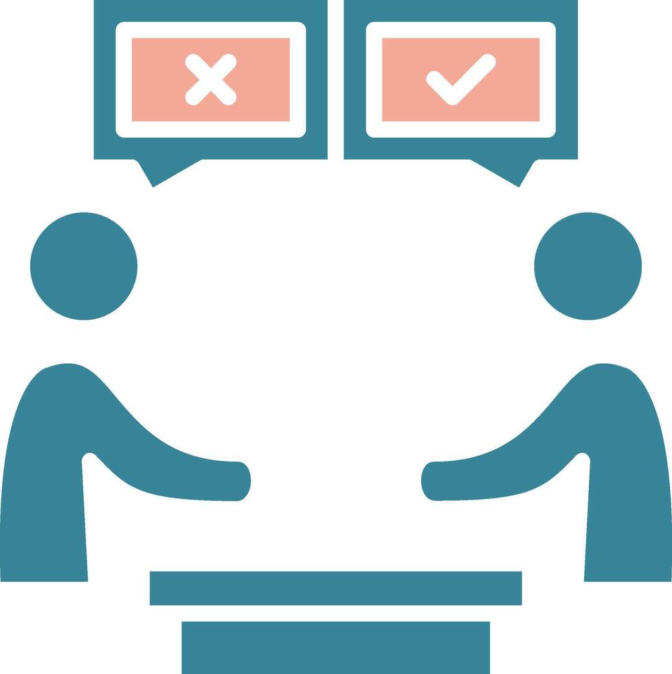 Mentoring Colorful Style Glyph vector