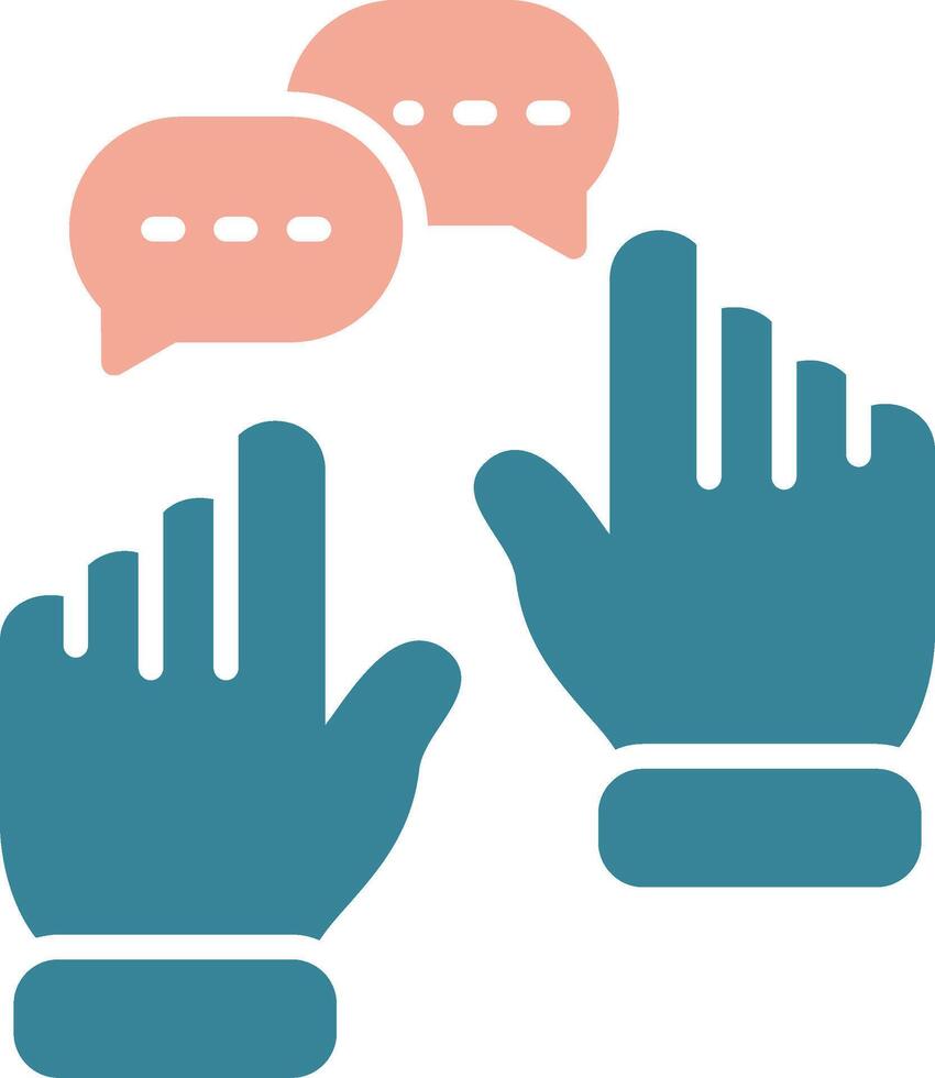 Raise Hand Crystal Web Symbol vector