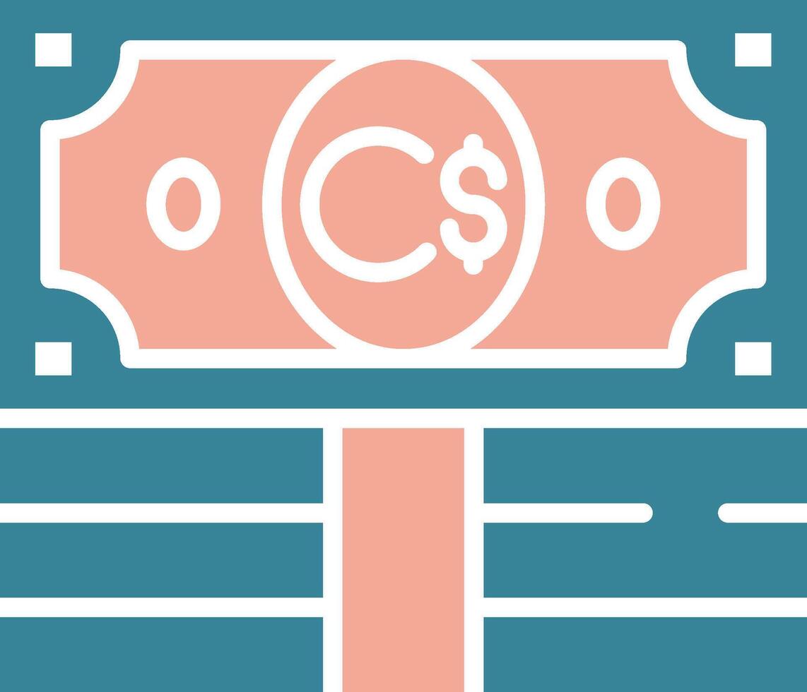 Canadian Dollar Virtual Visual Pattern vector