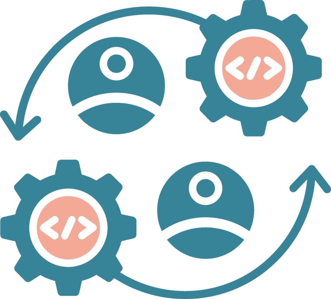 Collaboration Crystal App Emblem vector