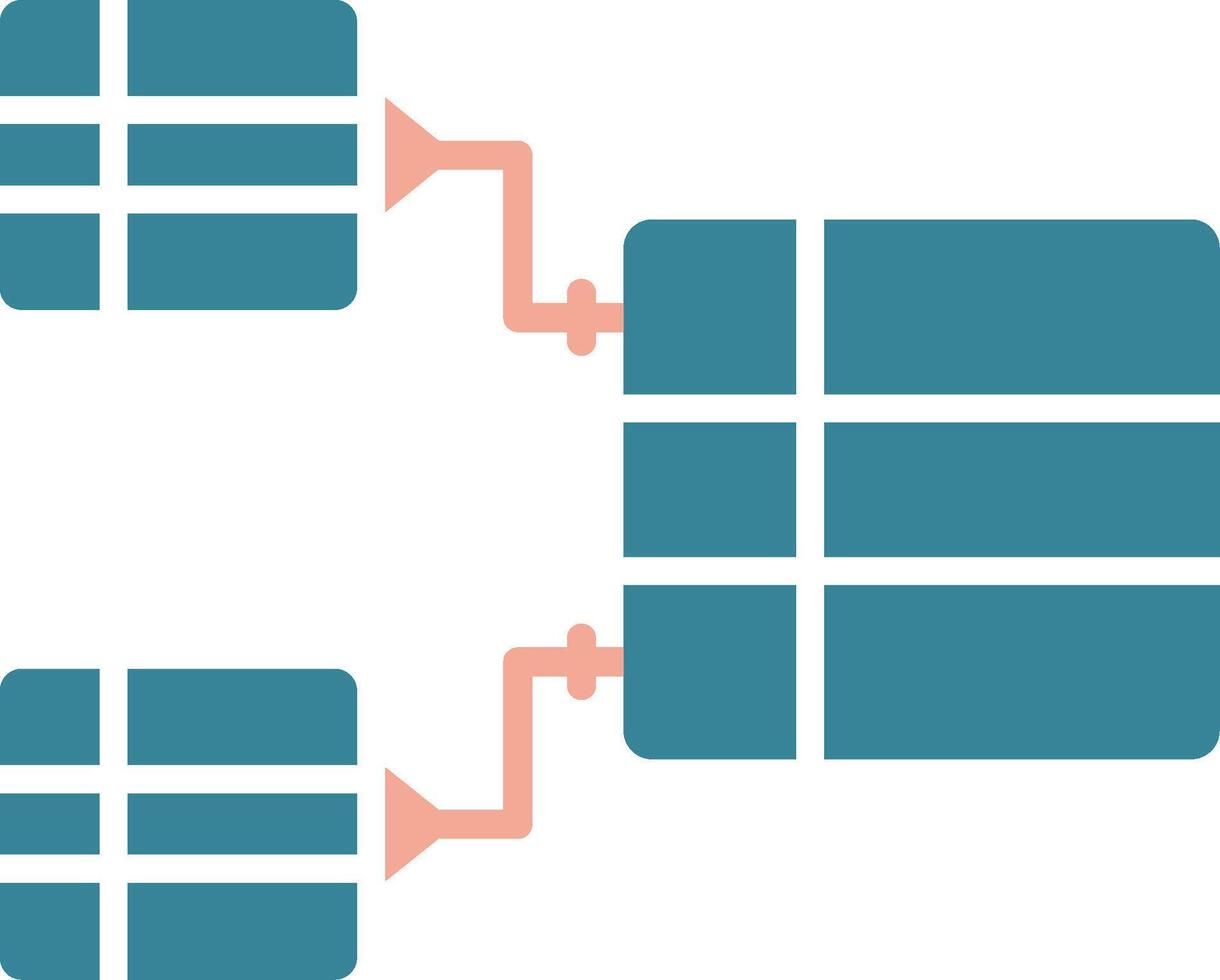 Data Model Simplified Line Art vector
