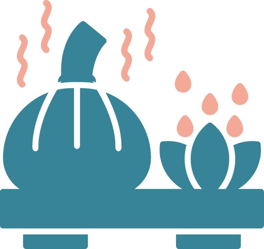 Herbal Massage Vibrant UI Token vector