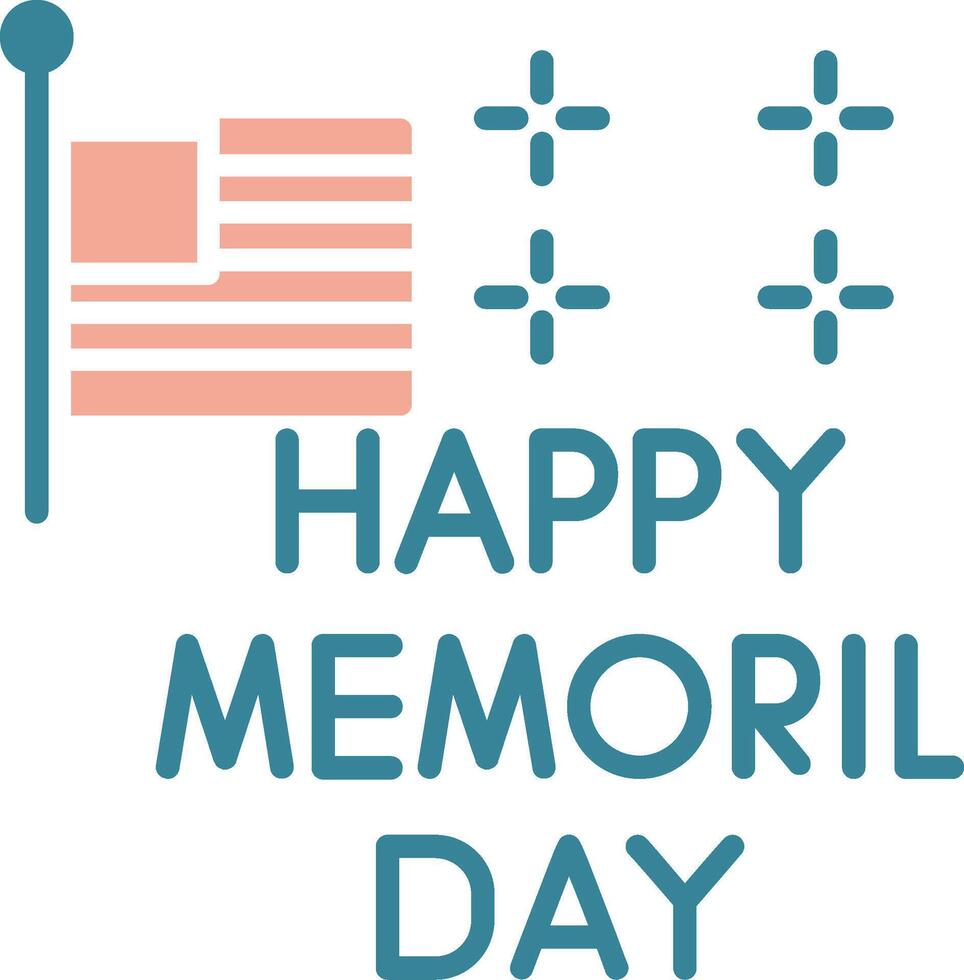 Memorial Day Colorful Web Symbol vector