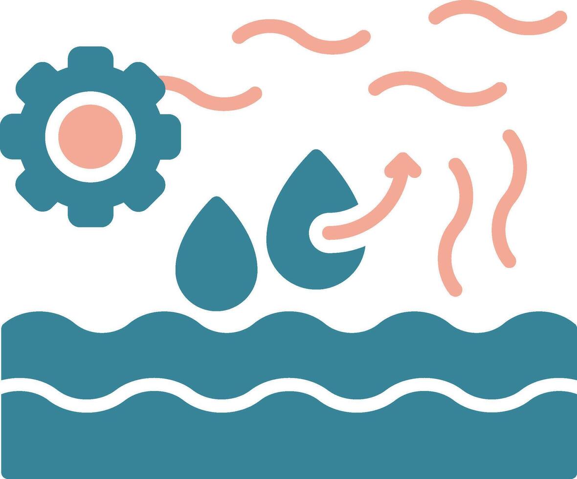 Evaporation Colorful Core Icon vector