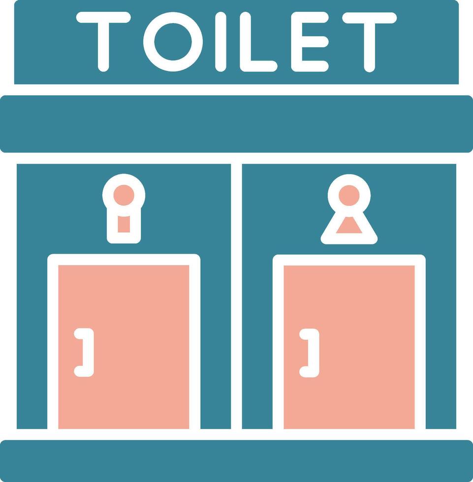 Toilet Simplified Style Glyph vector