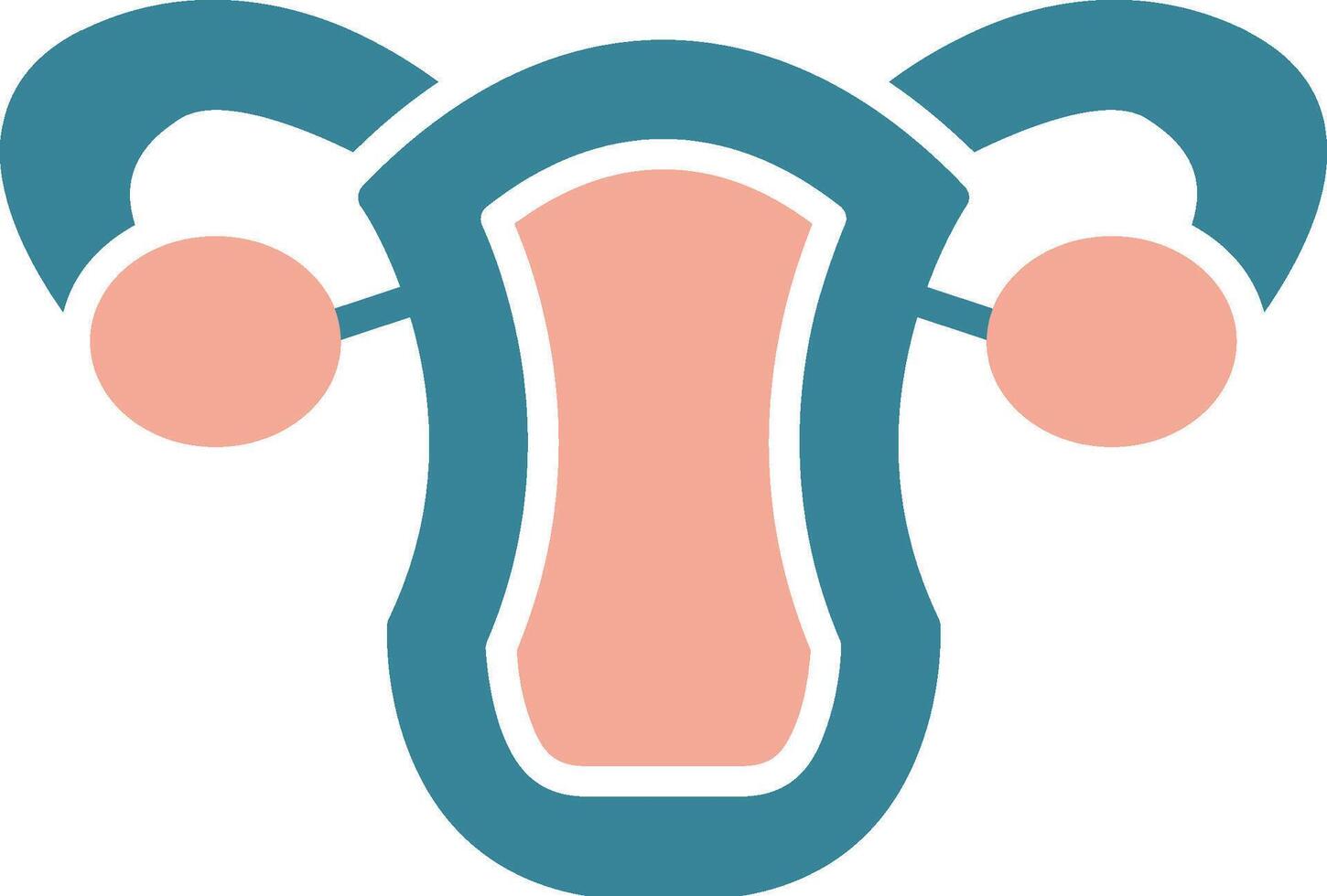 Uterus Streamlined Flat Badge vector