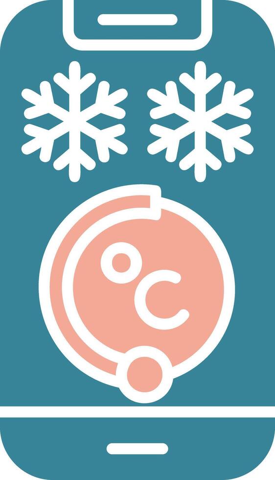 Ambient Temperature Sensor Simplified Icon Fragment vector