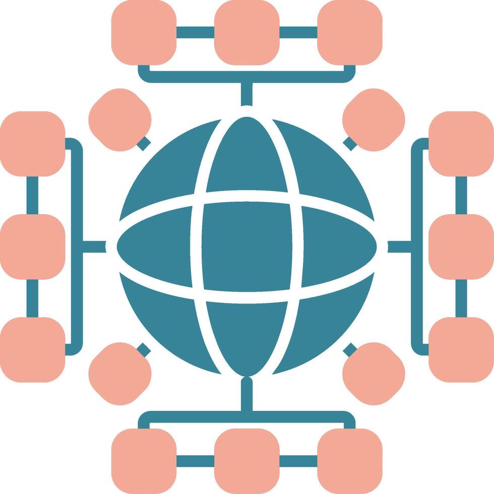 Global Network Expressive App Emblem vector
