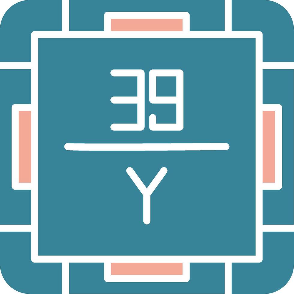 Yttrium Streamlined Flat Badge vector