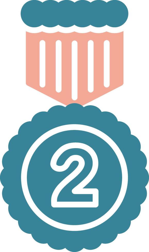 2nd Prize Premium Grid Token vector