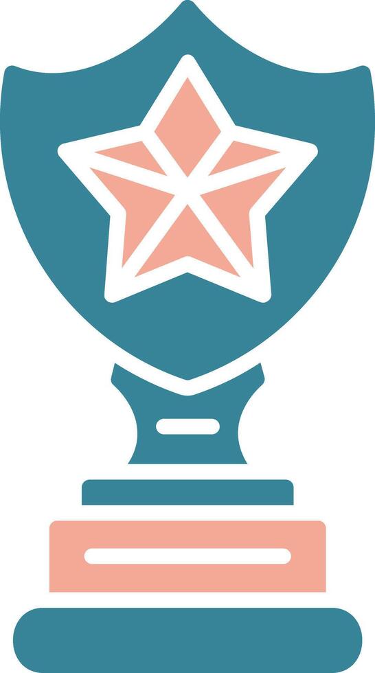 Trophy Star Streamlined Flat Badge vector