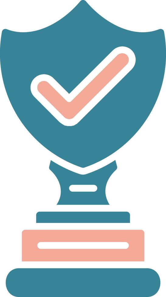 Trophy Cup Premium Grid Token vector