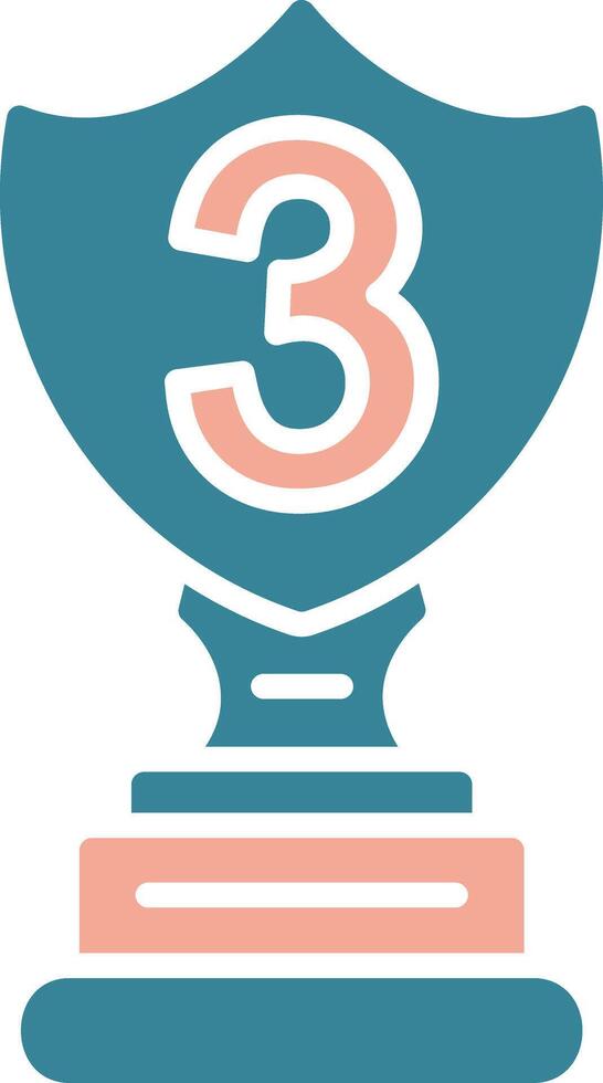 3rd Prize Futuristic Core Icon vector