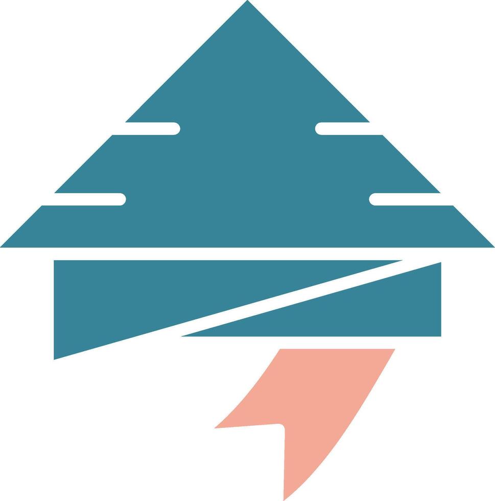 Triangle Shape Simplified Tech Element vector