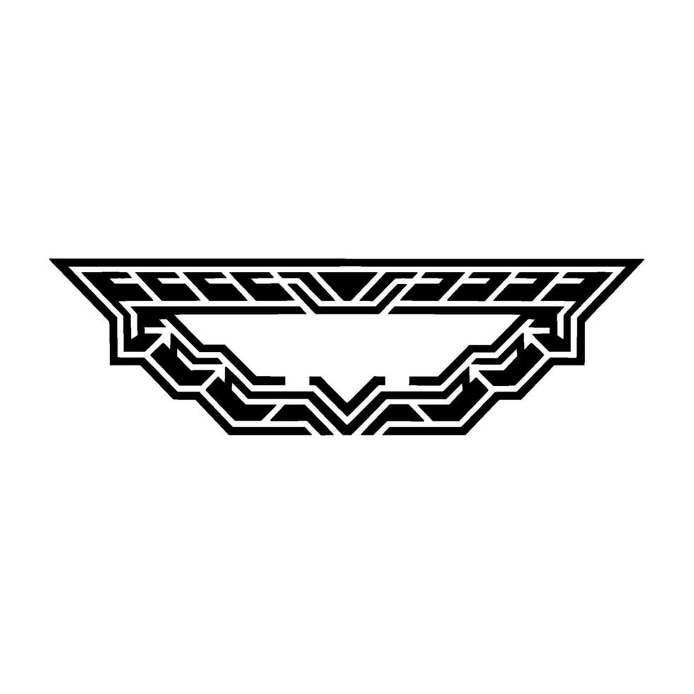 Abstract Geometric in Black White on White Background vector