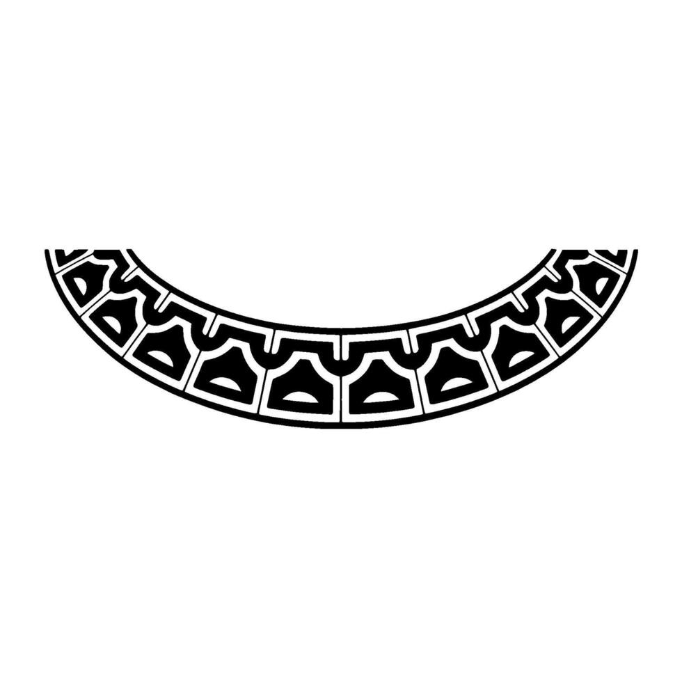 Curved Geometric Pattern in Black and White, Minimalist vector