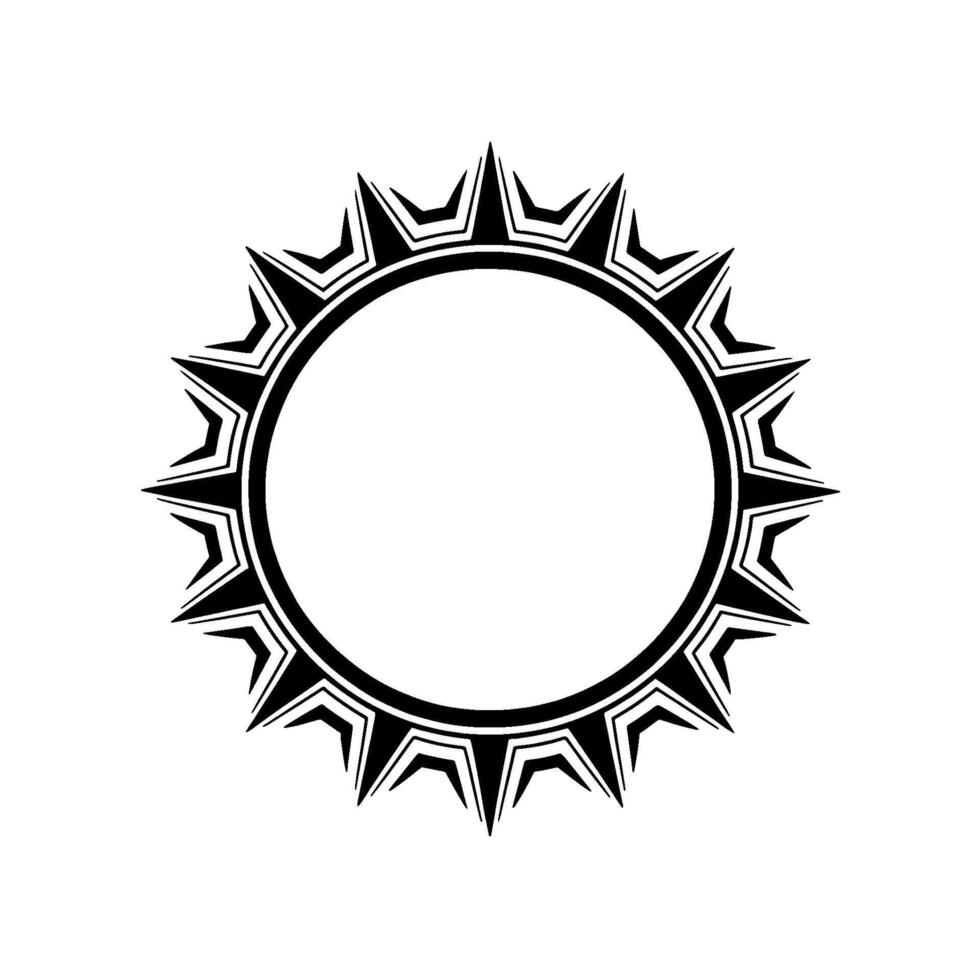 Geometric Starburst Frame, Modern Minimalist , Black White vector