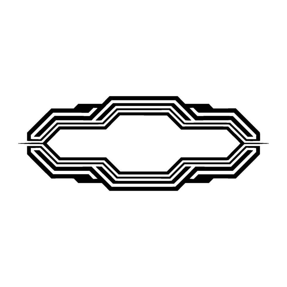Geometric Frame, Futuristic on White, Modern Aesthetic vector