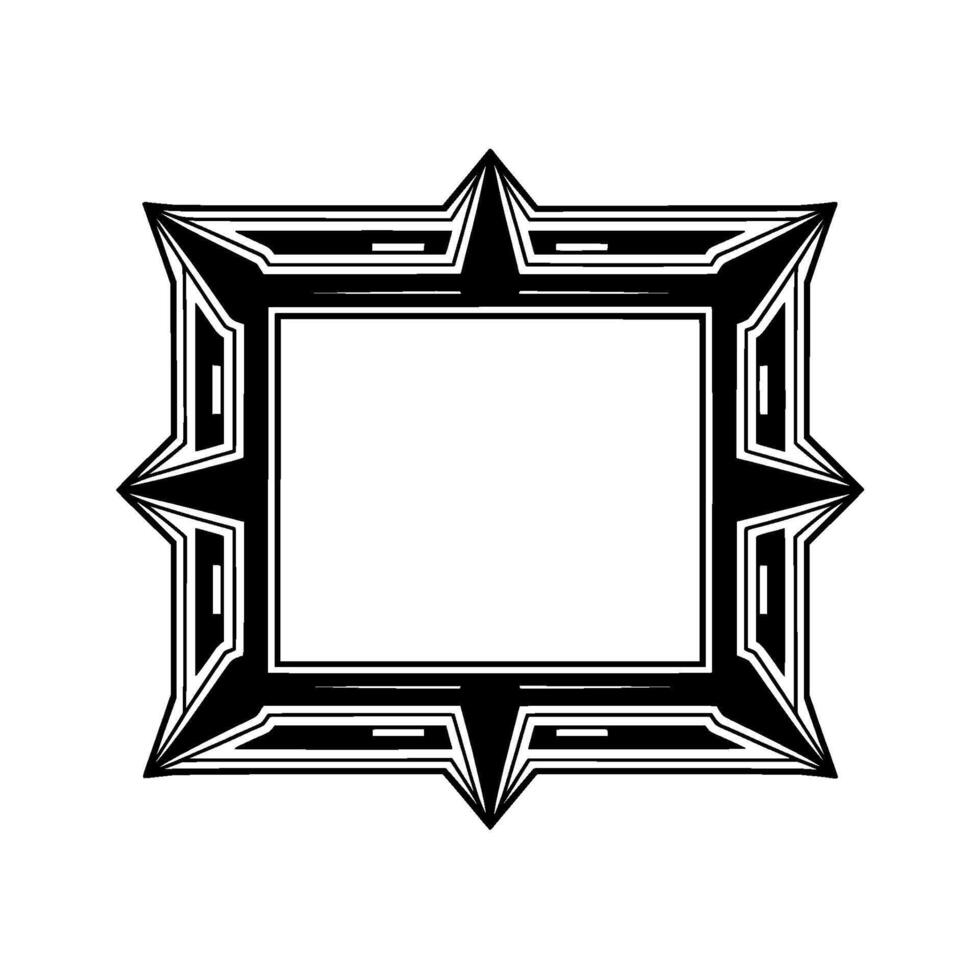 Art Deco Frame - Geometric Black and White Decoration vector