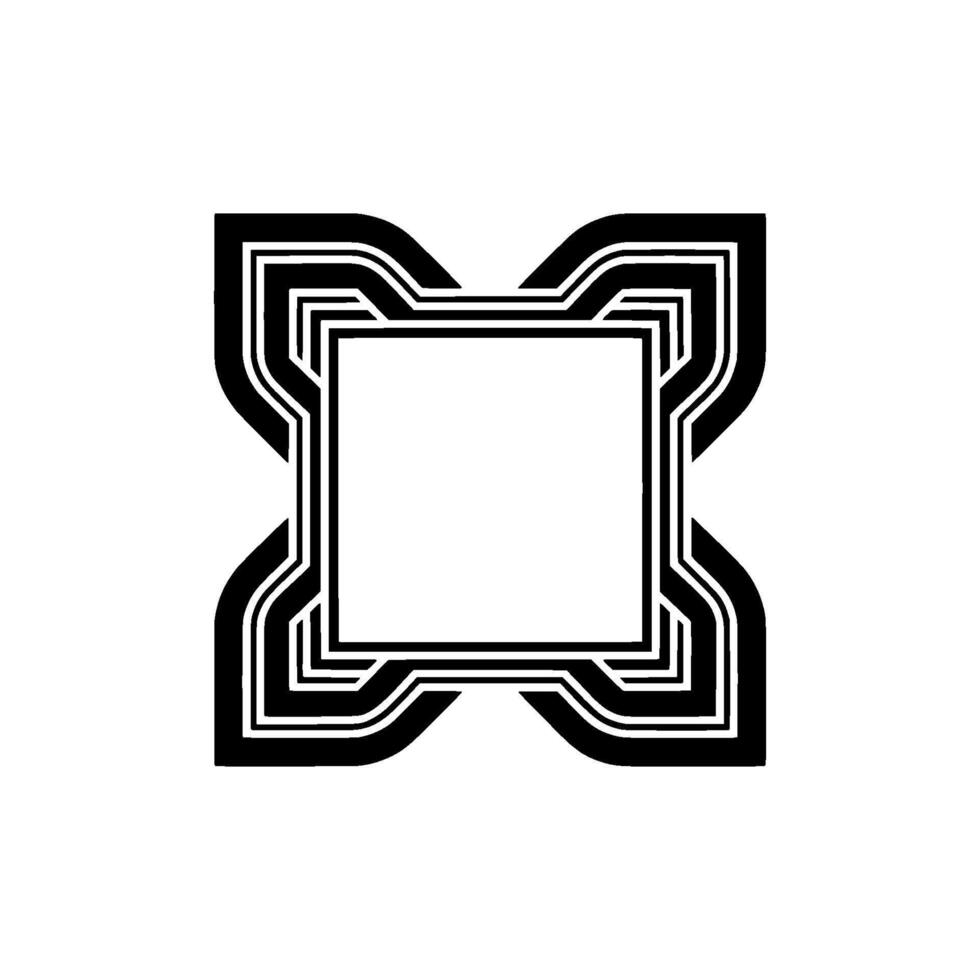Abstract Geometric Black and White for Branding and Decoration vector