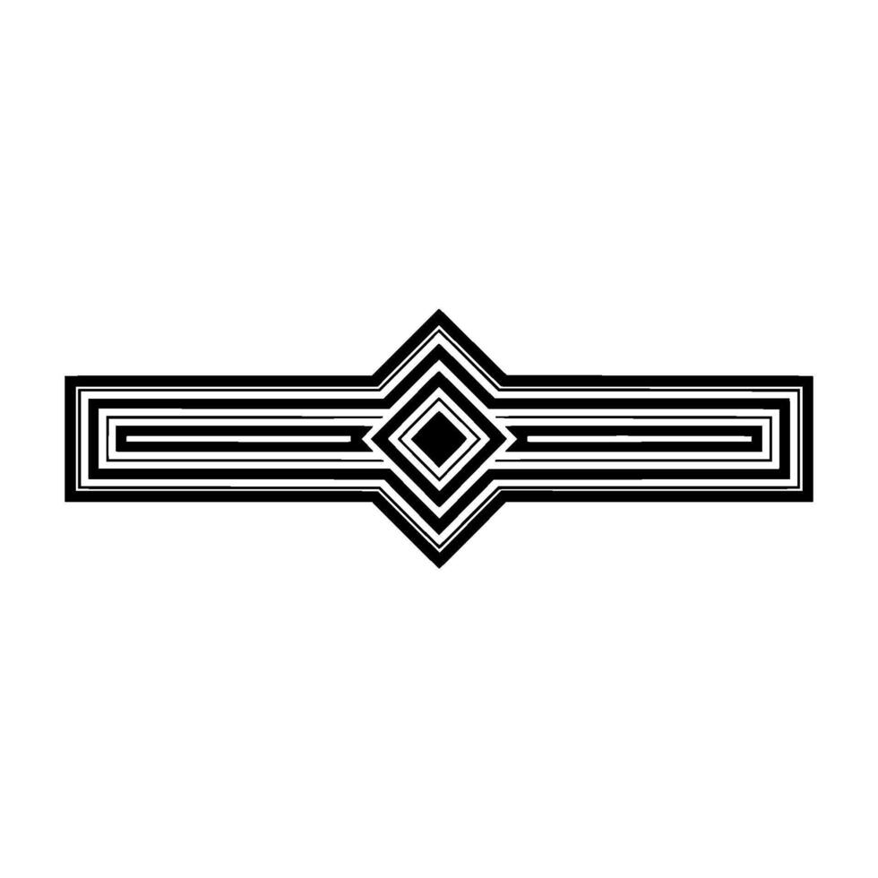 Geometric Art Deco Banner , Black and White, Minimalist Style vector