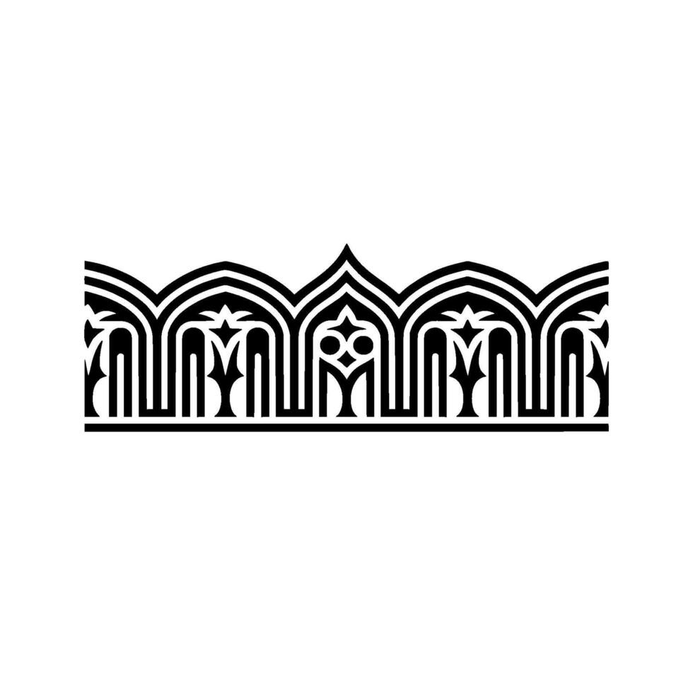 Intricate Islamic Arch Motif, Minimalist vector