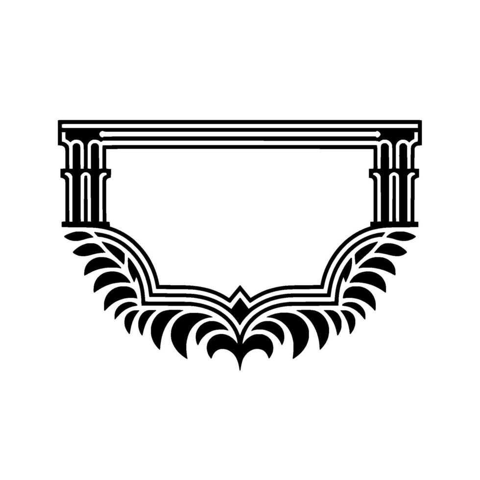 Art Deco Frame, Geometric Ornamentation, Vintage, Classical vector