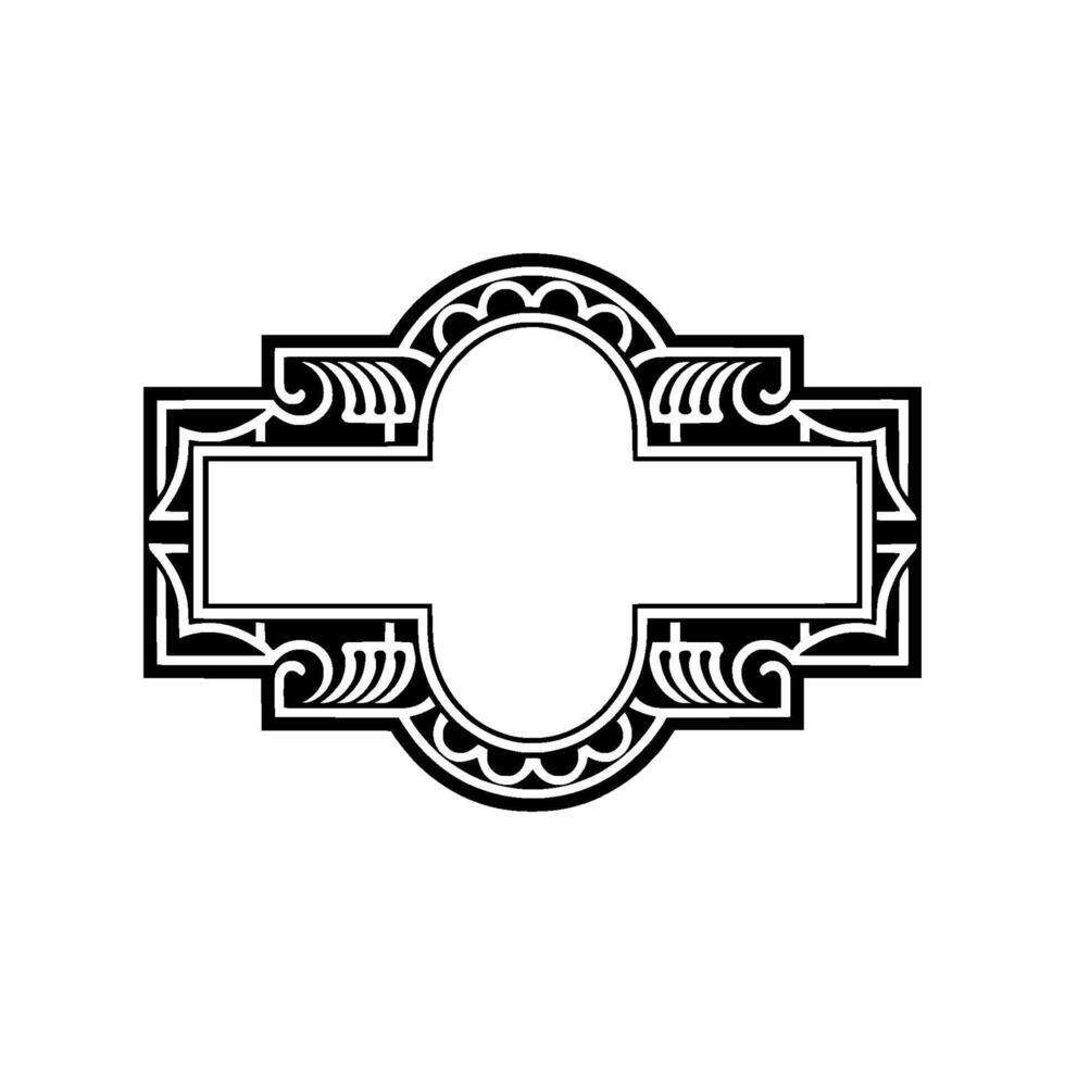 Art Nouveau Ornament Border, Elegant Element vector
